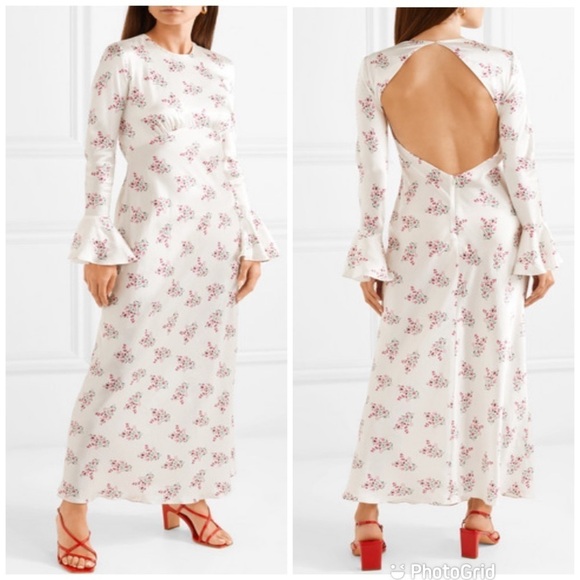 Les Reveries Floral-Print Silk Maxi Dress - Picture 3 of 10